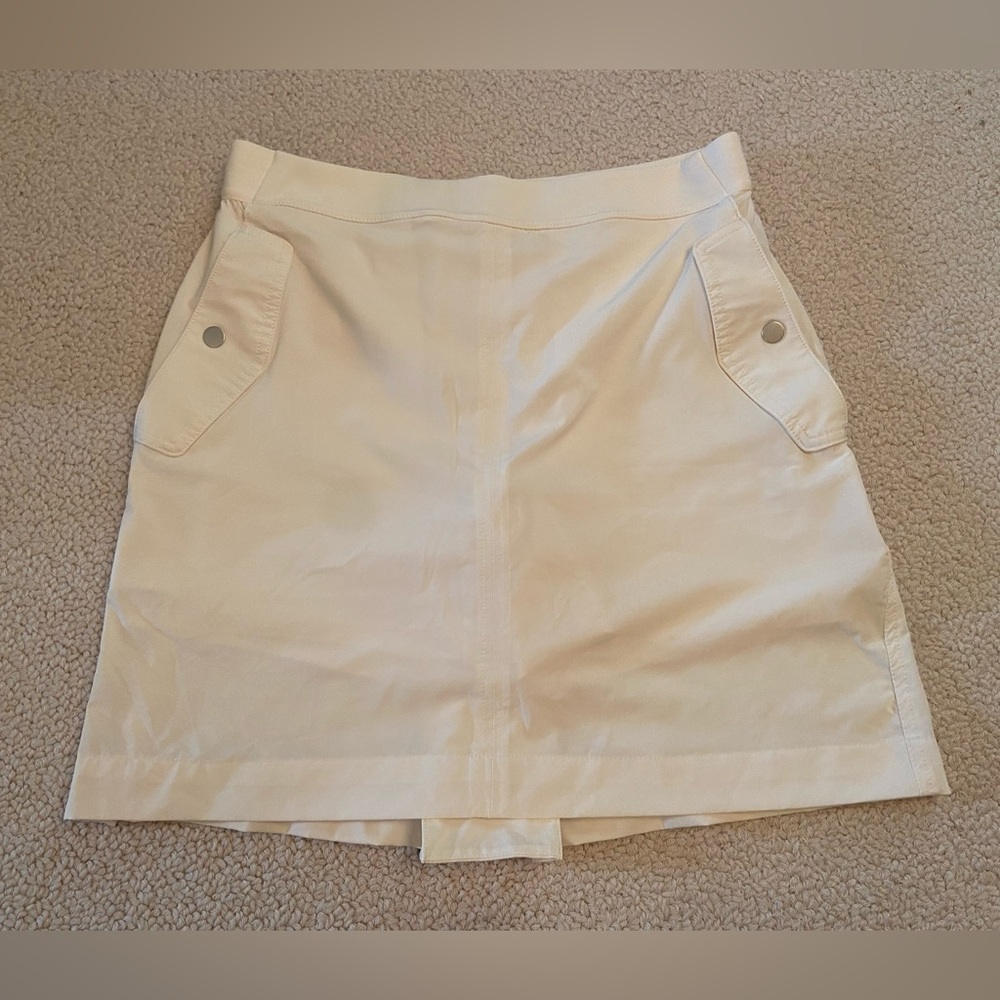 Athleta - Cream Mini Skirt with Shorts - Skort
